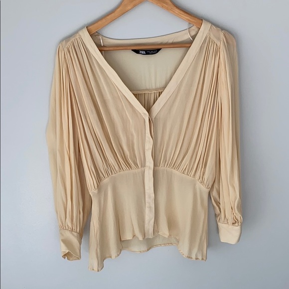 Zara tailored waist blouse - Picture 4 of 7